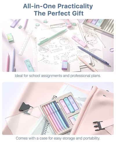 Four Candies Cute Mechanical Pencil Set, 0.9mm Bold Point, 6-Count Pack | 360 HB/2B Leads, 3 Erasers, 9 Eraser Refills, Storage Case, Triangular Grip, for Heavy Writing & Sketch - style: 6PCS 0.9 mm