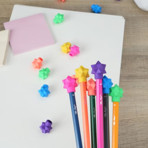 Mr. Pen- Pencil Top Erasers, 102 Pack, Latex-Free | No-Smudge Cap Pencil Erasers for Precise Erasing, Kids, Teachers, Studying Supplies - color: Vibrant, size: 102 Pack