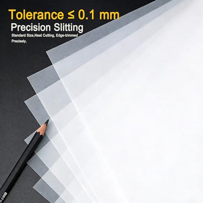 Tracing Paper 8.5x11 inch, 100 Sheets Transparent Vellum Paper for Tracing Pads, 32lb/50gsm Translucent Tracing Paper for Pencil, Marker and Ink，Trace Images, Sketch, Preliminary Drawing, Overlays.
