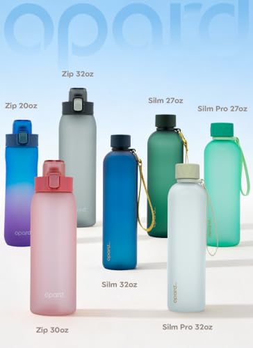 Opard Zip 20oz Plastic Water Bottle Dishwasher Safe, Leakproof Flip-Top Lid, BPA Free Tritan, Wide Mouth Reusable Kids Water Bottle for School Hiking Commuting Outdoor Travel and Gym - color: Ice Blue, style: 20 oz - Fast Flow