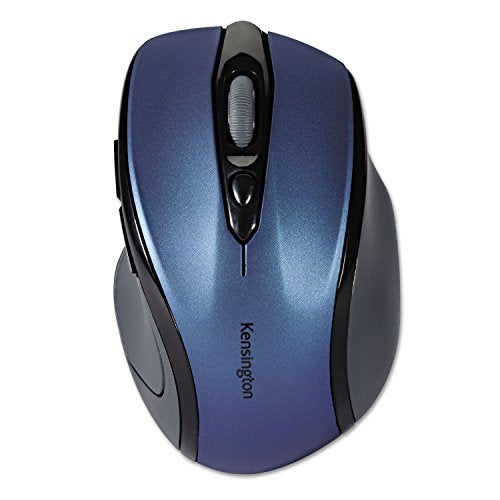 Kensington Pro Fit Mid-Size Wireless Mouse, Sapphire Blue (K72421AM) | Comfortable mid-size grip, wireless connection, reliable everyday desktop and laptop use - color: Sapphire Blue