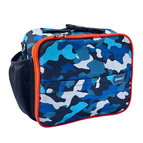 Yumbox Insulated Lunch Bag, Fits Bento Box & Bottle, Camo | Holds Lunch Box & Water Bottle | Adjustable Carry Strap | Insulated EVA Lining | Lightweight Design | Wipe-Clean Fabric - color: Camo
