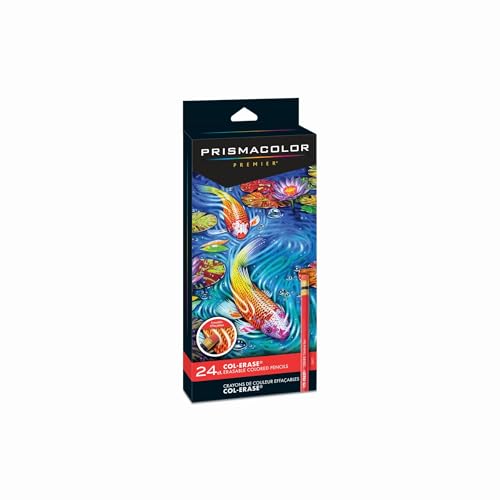 Prismacolor Col-Erase Erasable Colored Pencils, Adult Coloring, 24 Pack - size: 24 Count