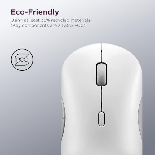 Lenovo 700 Multi-Device Wireless Mouse, Bluetooth or 2.4 GHz USB-A Connection, Connect up to 3 Devices, 36 Month Battery Life, Seashell - color: Seashell
