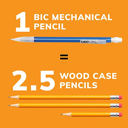 BIC Xtra-Sparkle Number 2 Mechanical Pencils With Erasers, Medium Point (0.7mm), Mechanical Pencils for School Supplies, 24 Count (Pack of 2) - size: 24 Count (Pack of 2), style: Sparkle Edition