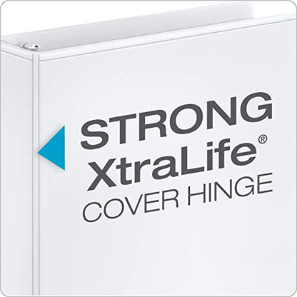 Cardinal Economy 3-Ring Binders, 1", Slant-D Rings, Holds 240 Sheets, ClearVue Presentation View, Non-Stick, White, Case of 12 (90741) - color: White, size: 1 Inch