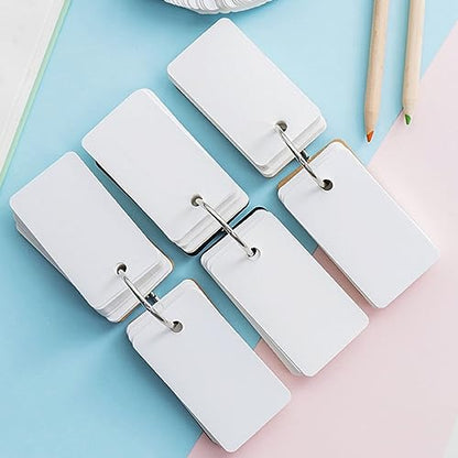 Veemoon 4pcs Simple Style Memo Cards Students English Words Memory Cards Portable Blank - size: 7.00X4.00X3.00CM