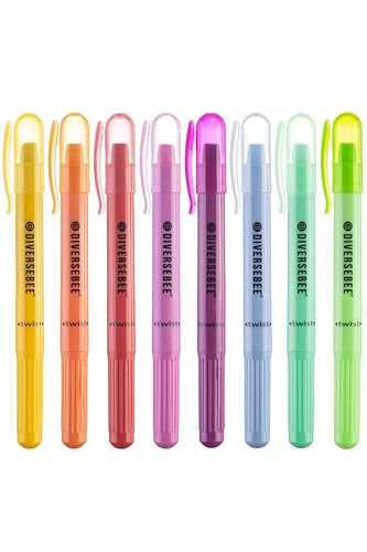 DIVERSEBEE Bible Highlighters and Pens No Bleed, 8 Pack Assorted Colors Gel Highlighters Set, Cute Bible Markers Study Journaling School Supplies and Accessories (Sorbet) - color: Sorbet