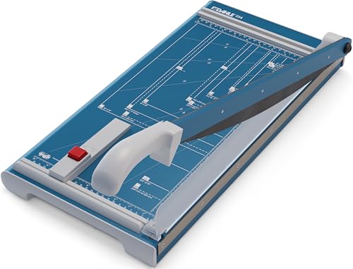 Dahle 534 Professional Guillotine Trimmer, 18" Cut Length, 15 Sheet Capacity, Self-Sharpening, Manual Clamp, German Engineered Paper Cutter | Holds paper, photos and business cards, ideal for creative projects, precise cuts, stable cutting table - size: 1