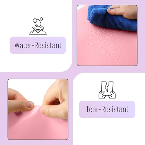 Mr. Pen- Plastic Folders with Pockets and Prongs, 5 Pack, Letter Size | File Folders with Fasteners, 2 Pocket Folder - color: Dusty Rose, size: 5 Pack