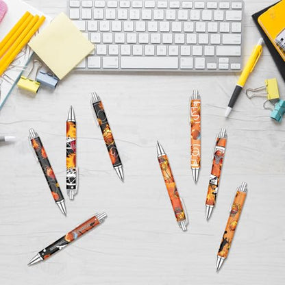 Basketball Pens Set – Fun Sports-Themed Writing Pens for kids,Students, and Coaches – Smooth Black Ink and Comfortable Grip – Great Party Favors, School Rewards, and Holiday Gift Ideas, 8 Pack - style: Basketball