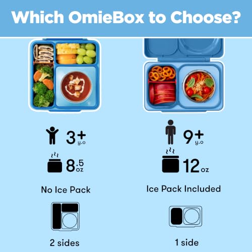 Omie OmieBox Kids Insulated Leakproof Bento Lunch Box with Food Jar (Blue Sky) - color: Blue Sky