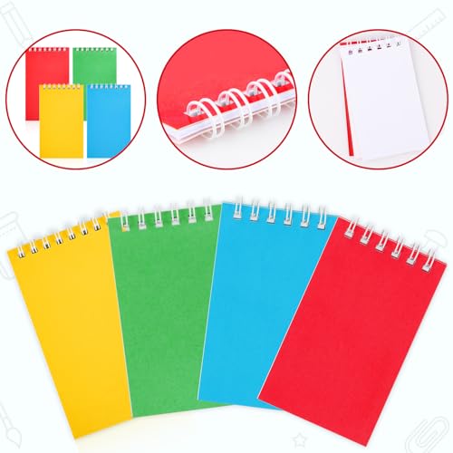 24 Packs Mini Spiral Notebooks Bulk Small Pocket Notebook Colorful Memo Pads for Work, Home, Office, School, Gifts - style: Colorful