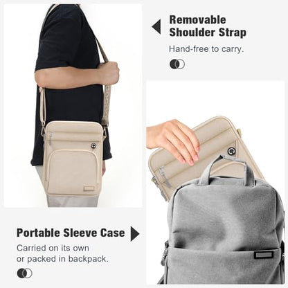 MoKo 9-11 Inch 360° Protection Tablet Sleeve Bag with Earphone Hole | Fits iPad Air 11-inch M4, iPadPro 11-inch M5, iPad A16, iPad 10/5/4 10.9, iPad 9/8 10.2 and Tab S8/S9 11, Sand - color: Sand, style: 9-11 Inch