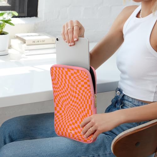 Vandel Slim & Protective Tablet Sleeve for 9-11 inch iPads A16, 11" iPad Pro, 10.9" iPad,10.2" iPad, 10.9" iPad Air, 11 Inch Samsung Galaxy Tab A9+, Bag Fits Magic Keyboard - color: b. Pink Checker, size: 9-11 Inch Tablet
