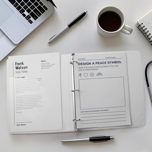 Bulk 24 Pack Economy 3-Ring Binders, 1 Inch, Round Rings, 200 Sheet Capacity, ClearVue Presentation View, Non-Stick, White (24)