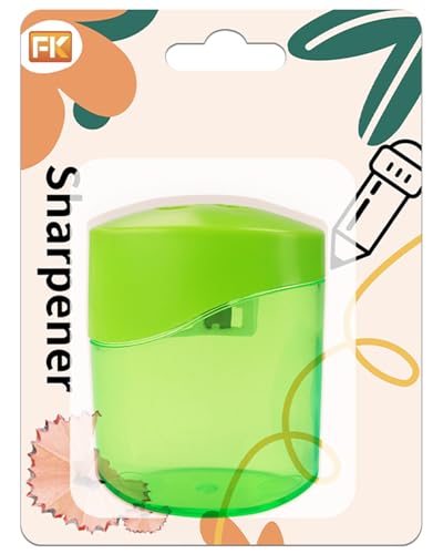 Pencil Sharpener with 2 Holes for Standard and Colored Pencils(Green)