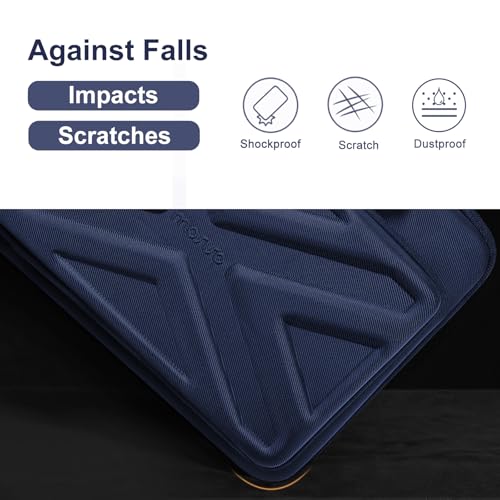 MOSISO 15.6-16 inch Laptop Hard Case, 15 inch Shockproof Waterproof Laptop Case Hard Shell Compatible with MacBook HP Dell, Carrying Sleeve Computer Bag with Sturdy Handle&Front Pocket&Belt, Navy Blue - color: Navy Blue, size: 16 inch