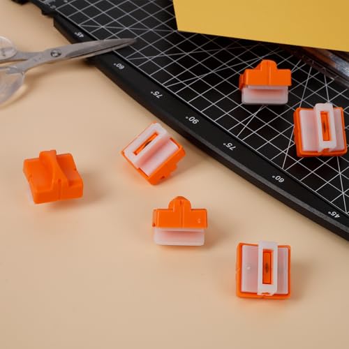 6 Pieces Paper Cutter Replacement Blade Paper Trimmer Replacement Blade Refill with Automatic Security Safeguard- A4 Paper Cutter Blade Refill - color: Paper Trimmer Blade Orange