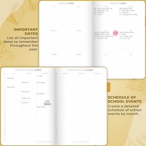 Clever Fox Teacher Planner, School & Homeschool Book, A4 Size Amber Yellow | Undated, 8.5x11, lay-flat binding, heavy-duty hardcover, teacher lesson weekly & daily planner, homeschool supplies - color: Amber Yellow, size: A4 (8.5" x 11")