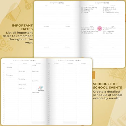 Clever Fox Teacher Planner, School & Homeschool Book, A4 Size Amber Yellow | Undated, 8.5x11, lay-flat binding, heavy-duty hardcover, teacher lesson weekly & daily planner, homeschool supplies - color: Amber Yellow, size: A4 (8.5" x 11")