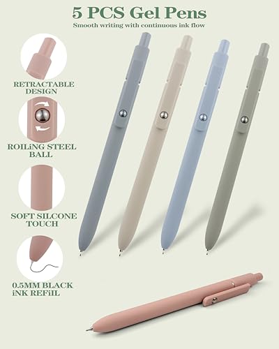 JIZHIYUAN 54PCS Aesthetic Office Supplies with Large Pencil Case,12 Pastel Highlighters,5 Black & 6 Color Ink Gel Pens, 6-in-1 Ballpoint Pen,5 Mechanical Pencils 0.5-2.0mm Stationary Set(Green) - color: Green