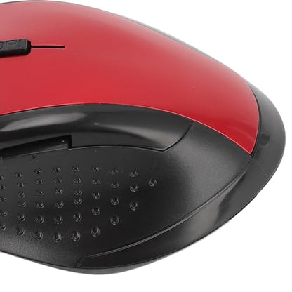 2.4G Mouse, Compact Laptop Mouse for Computer, Red, Modern - color: Red