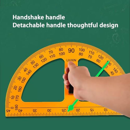 Magnetic Geometry Tool, School Supplies Protractor Compass Set, Teacher Board Protractor Multi Purpose Kit, Math Tool Teaching Aidsprotractor Set, 5 Pcs - style: FIve-piece set
