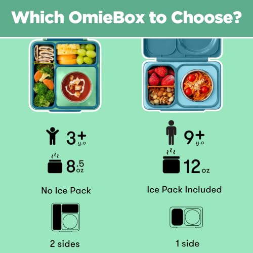 Omie OmieBox Kids Insulated Leakproof Bento Lunch Box with Food Jar (Meadow) - color: Meadow