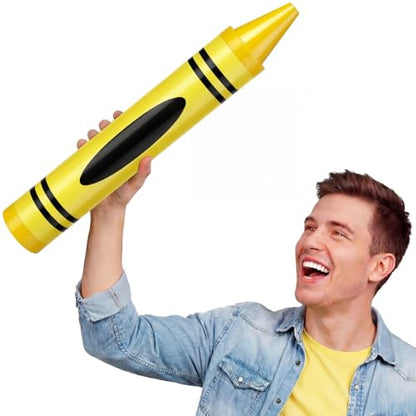 Gersoniel Yellow 15" Giant Crayon, Jumbo Non-Toxic Coloring Crayon for Back to School, Large Art Projects & Festival Art Events, Draw on Paper & Walls - color: Yellow