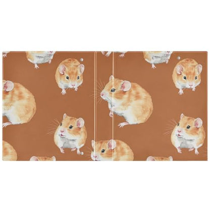 1 and A Half Inch Notebook Binders Three Rings School Supplies Binder with Pocket Cover Assorted Binders Hardcover 1 Pack Aesthetic Hamster Animal
