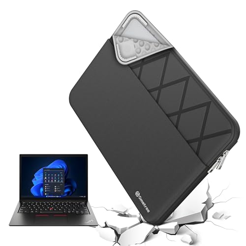 Smatree 13 inch Laptop Sleeve for Lenovo Yoga 6 Gen 7/8 Laptop Bag with Accessory Pocket, YKK Zipper, Patented Shockproof Design (E411) - color: Elite-Black, size: for 13 inch Yoga 6(E411)