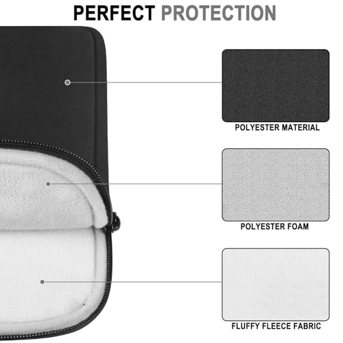 Laptop Sleeve Case 15.6 Inch Shockproof Protective Computer Bag with Handle | Laptop Case, Shockproof Protective Carrying Laptop Bag Compatible for 14 Inch MacBook Air/Pro, HP, Dell, Asus, Lenovo, Black - color: Black, size: 15.6 Inch