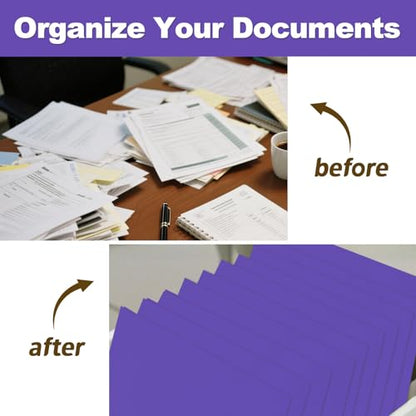 Folders with Pockets, LAYZZ 30 Pack Paper Pocket Folders, 2 Pocket File folders Fits Letter Size Paper, for School Office and Home (Purple) - color: Purple