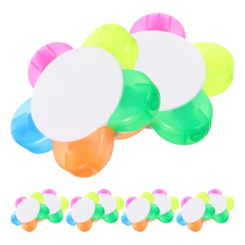 10pcs Petal Shape Highlighters with 5 Vibrant Colors, Portable and Versatile Use, Pp Material Lightweight Design for Students and Professionals, for Book Markers and Annotation