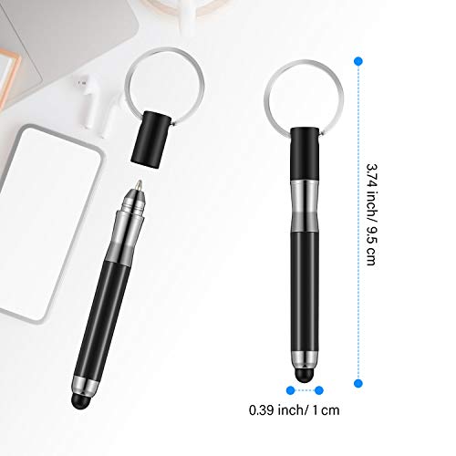 Outus 4 Pcs Mini Stylus Pen with Keychain for Touchscreen | Capacitive Tip, Compatible with Most Touchscreen Devices, Keyring Loop, Bulk Set, rose gold silver black gold