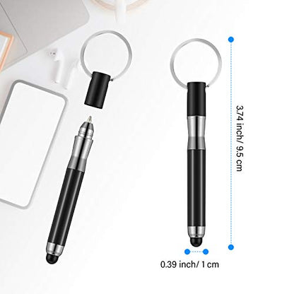 Outus 4 Pcs Mini Stylus Pen with Keychain for Touchscreen | Capacitive Tip, Compatible with Most Touchscreen Devices, Keyring Loop, Bulk Set, rose gold silver black gold
