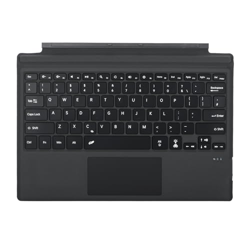 Type Cover for Microsoft Surface Pro 7+ / Pro 7/6 / 5/4 / 3, 12.3 inch, Ultra-Slim Wireless Bluetooth Tablet Keyboard with Multi Touchpad (Black Gray) - color: Black Gray