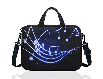 11-Inch to 12-Inch Neoprene Laptop Sleeve Case Bag with shoulder strap For 11", 11.6", 12" Ultrabook/Acer/Asus/Dell/HP/Toshiba/Lenovo/Chromebook (Black)