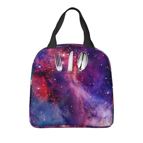 Galaxies Lunch Box - Insulated Lunch Bags for Women/Men Reusable Lunch Tote Bags, Perfect for Office/Camping/Hiking/Picnic/Beach/Travel - color: Galaxies
