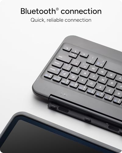 ZAGG Slim Book mini iPad mini (A17 Pro)/ (Gen 6) Keyboard Case – Bluetooth Detachable Keyboard & Protective Case Combo, Slim, Compact, Magnetic Hinge, Multiple Viewing Angles, Ergonomic Typing