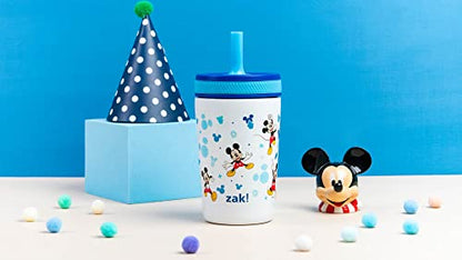 Zak Designs Disney Kelso Toddler Cups For Travel or At Home, 12oz Vacuum Insulated Stainless Steel Sippy Cup With Leak-Proof Design is Perfect For Kids (Mickey Mouse) - color: Mickey