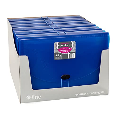 13-Pocket Biodegradable Expanding File, Letter, Blue - color: Blue, size: 13-Pocket