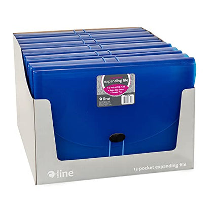 13-Pocket Biodegradable Expanding File, Letter, Blue - color: Blue, size: 13-Pocket