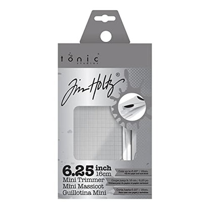 Tim Holtz Mini Paper Cutter - Small Portable Guillotine Paper Trimmer for Crafts, Photo Paper, and Card Making - 6.25 Inch Cutting Length with Ruler and Grid Lines - size: Mini 6.25"