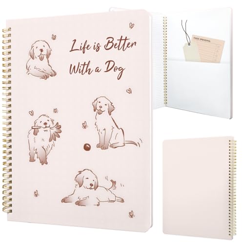 Cute Spiral Notebook journal A4 Aesthetic Pretty Design for Women Girls Kawaii with Pocket, 8.5 x 11 inch, Graph, Better Dog - color: Better Dog, style: Graph