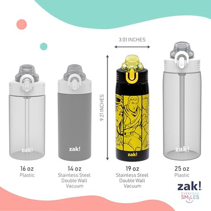 Zak Designs Fortnite Sage 19oz Leak-Proof Straw Kids Water Bottle | BPA Free, Insulated Stainless Steel, Cupholder Friendly, Dishwasher Safe, Lid Lock, Handle, For School, Home, Travel - color: Fortnite