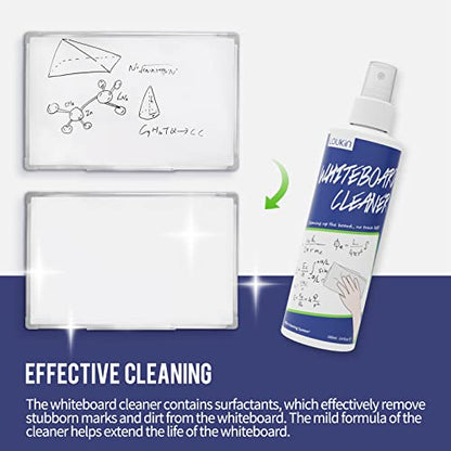 loukin Shag Dry Erase Eraser (3.4 Fl Oz Whiteboard Cleaner Included), Whiteboard Eraser with Suction Cup, Microfiber, Washable, for Classroom, Home and Office Use, Grey - size: 1 count (Pack of 1)