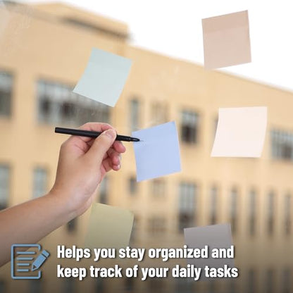 Mr. Pen- Sticky Notes, 3"x3", 12 Pads, 600 Sheets, Whispers of Nature | Sticky Notes Bulk, Self-Stick Note Pads, Perfect for Office, School, Home, Study & Organization