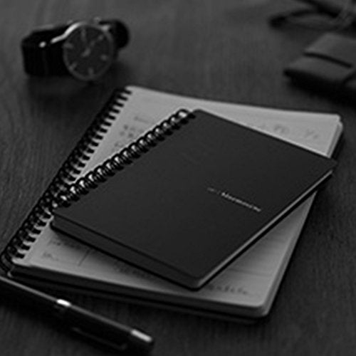 Maruman Mnemosyne Lined Notebook- A5, 8.27" x 6.34", 80 Sheets / 160 Pages, 7mm College Ruled Journal, Perforated Pages & Wire-Bound to Lay Flat, Black, Made in Japan - size: A5 (5.83" x 8.27")